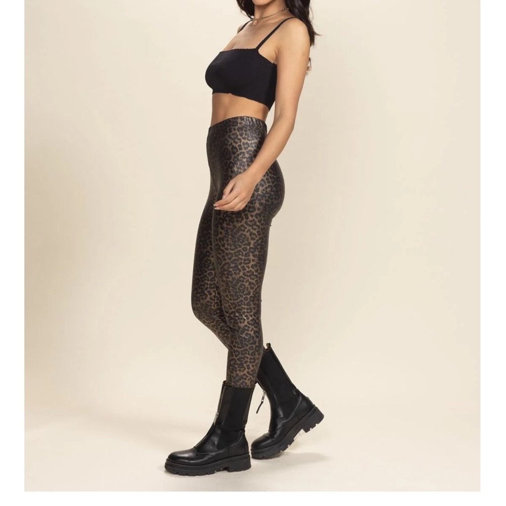 SpiritHoods Leopard Print Leggings - Black and Brown